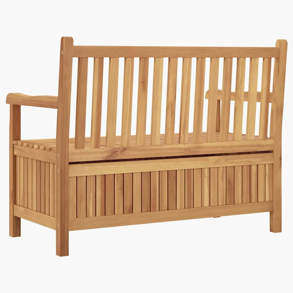 vidaXL Panca da Giardino con Contenitore Marrone 114 x 60 x 90 cm