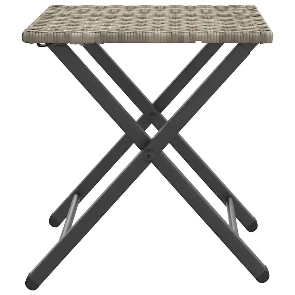 Set Pranzo da Giardino Pieghevole 5 pz | Set Salotto da Giardino Grigio Chiaro Polyrattan