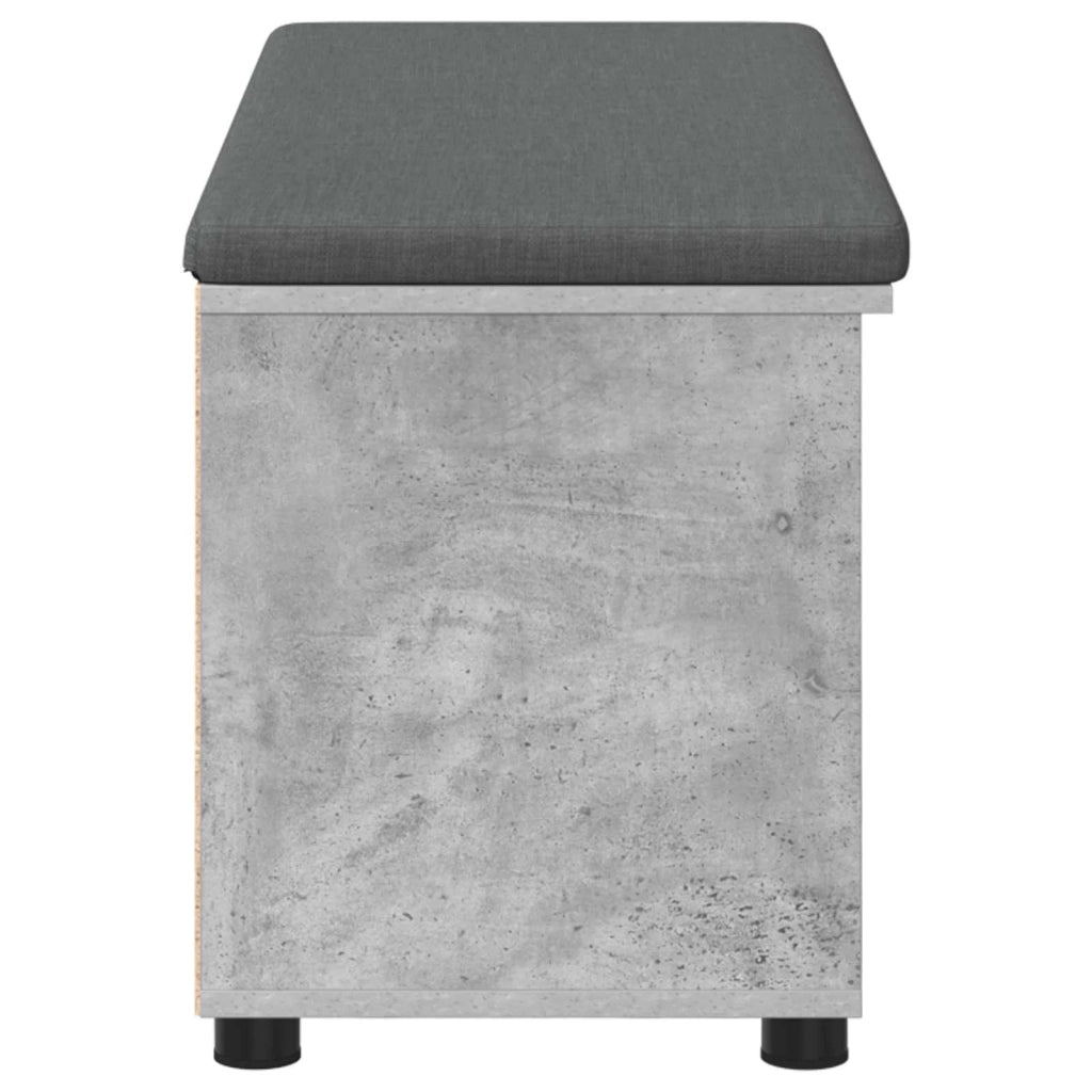 Panca per ingresso con cuscino-Sgabello-Panca da Corridoio Grigio cemento 100 x 38 x 46 cm 898254