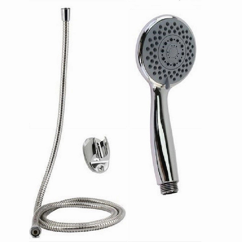 Trade Shop - Kit Doccetta Doccino Soffione Multigetto Doccia Bagno Laccio 1,5mt Staffa 79977 -