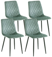 Set 4 Sedie 44x50x88 cm in Velluto Acquamarina