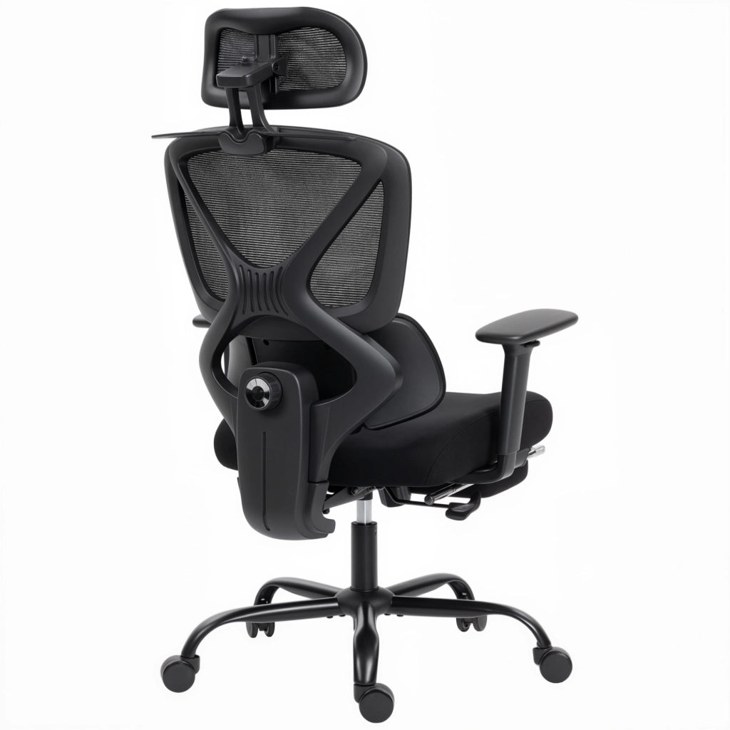 Sedia da Ufficio Ergonomica con Schienale Rete e Supporto Lombare ¨C Zephmum ¨C Grigio