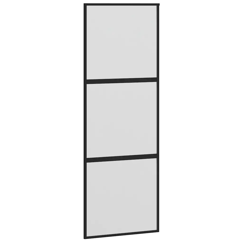 Porta Scorrevole Ferramenta 76x205 cm Vetro Temperato Alluminio 3332938