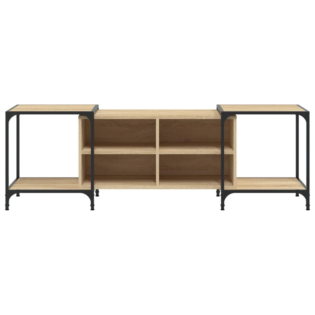 Mobile TV multimediale mensola TV credenza TV sala da pranzo soggiorno camera da letto rovere Sonoma 153 x 37 x 50 cm legno ingegnerizzato marrone 02_0027499