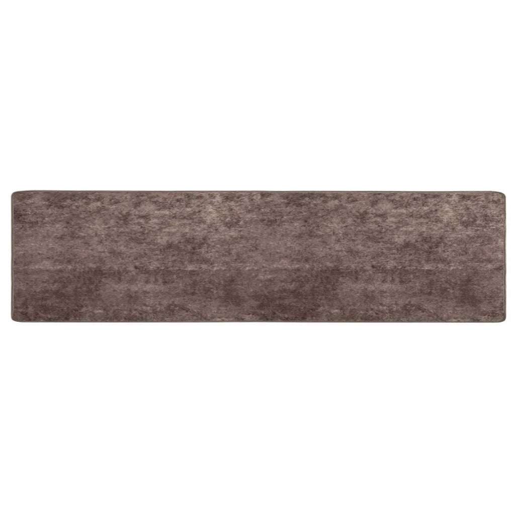 Runner Tappeto MARSA Grigio 80 x 400 cm Poliestere e PVC 42023195