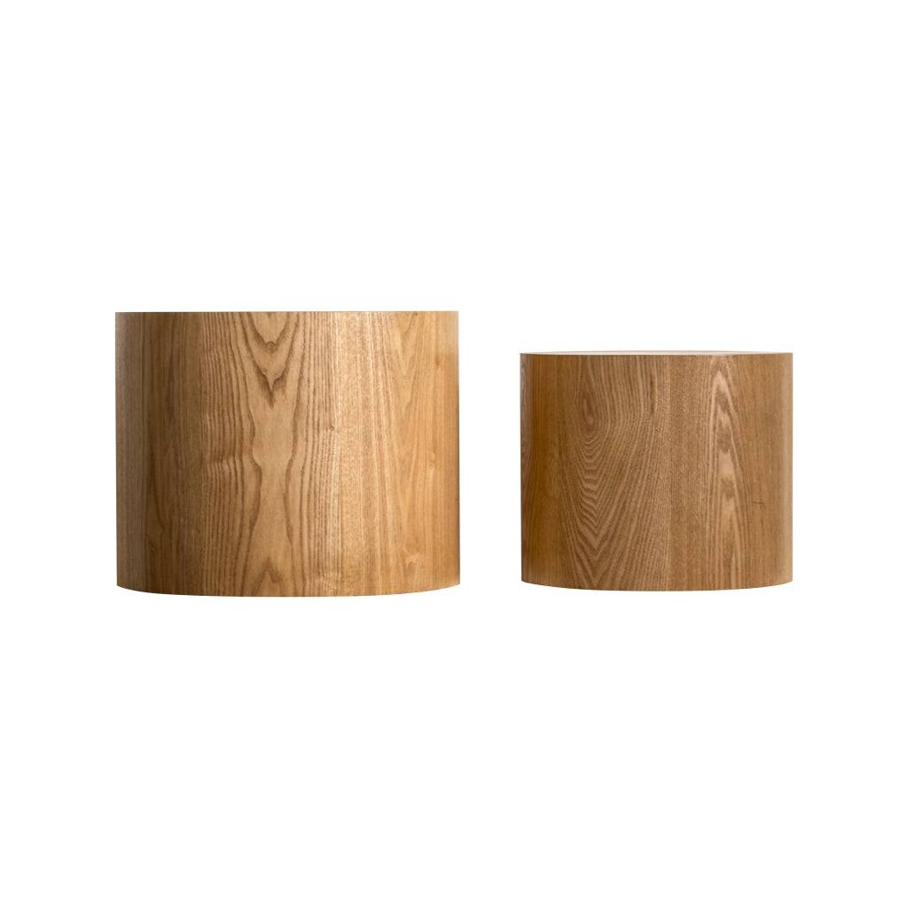 TAVOLO SET DA 2 PEZZI Ø 48/38 CM LEGNO NATURALE