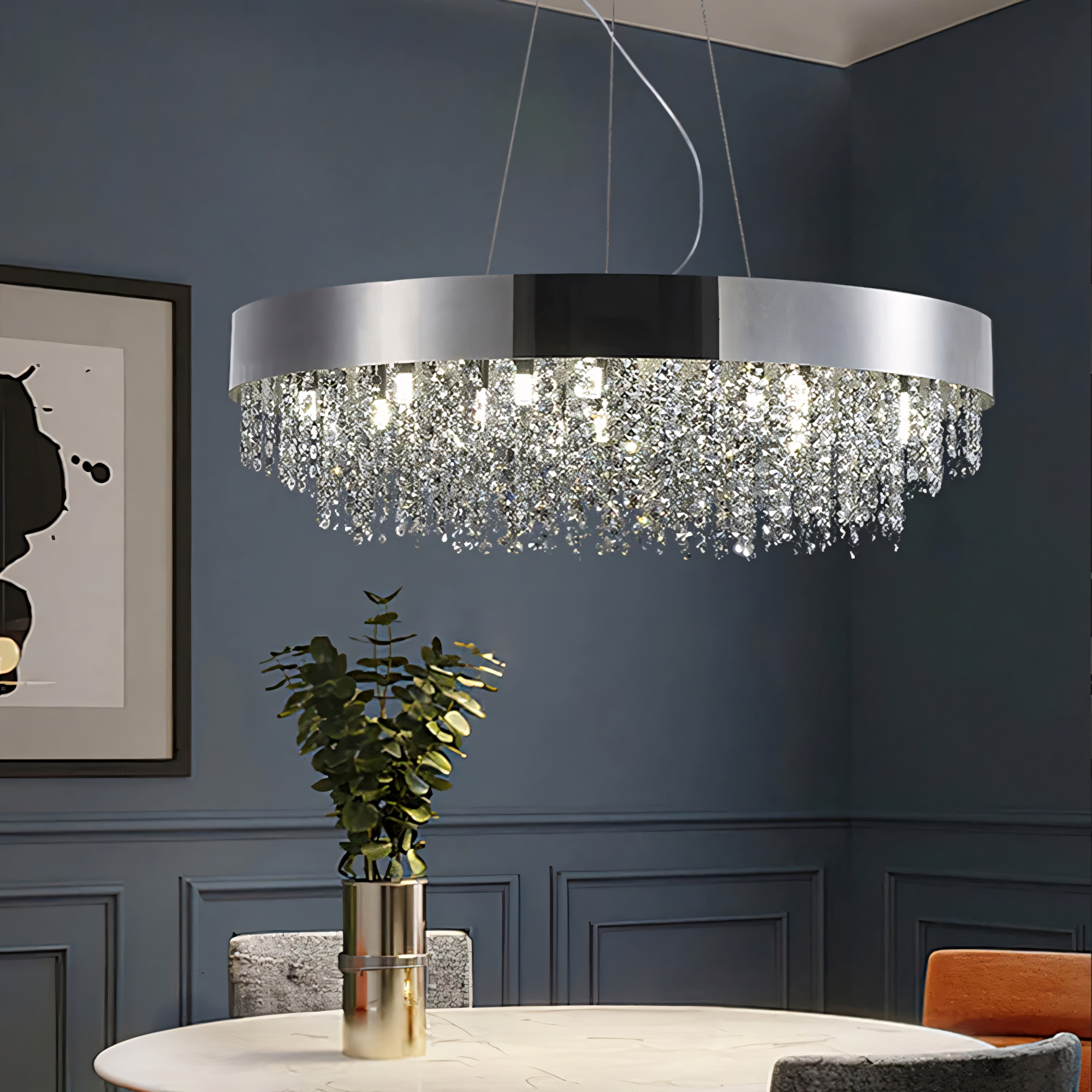 Lampada Da Soffitto APP1786-16CP 60 Cm Chrome