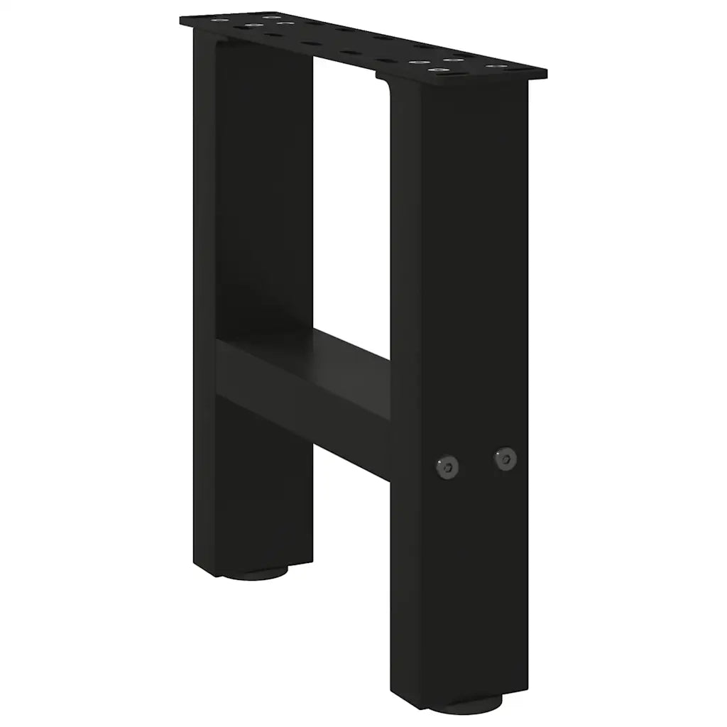 Gambe per Tavolino da Caffè Nere 2 pz 30x(30-31) cm Acciaio 4013252