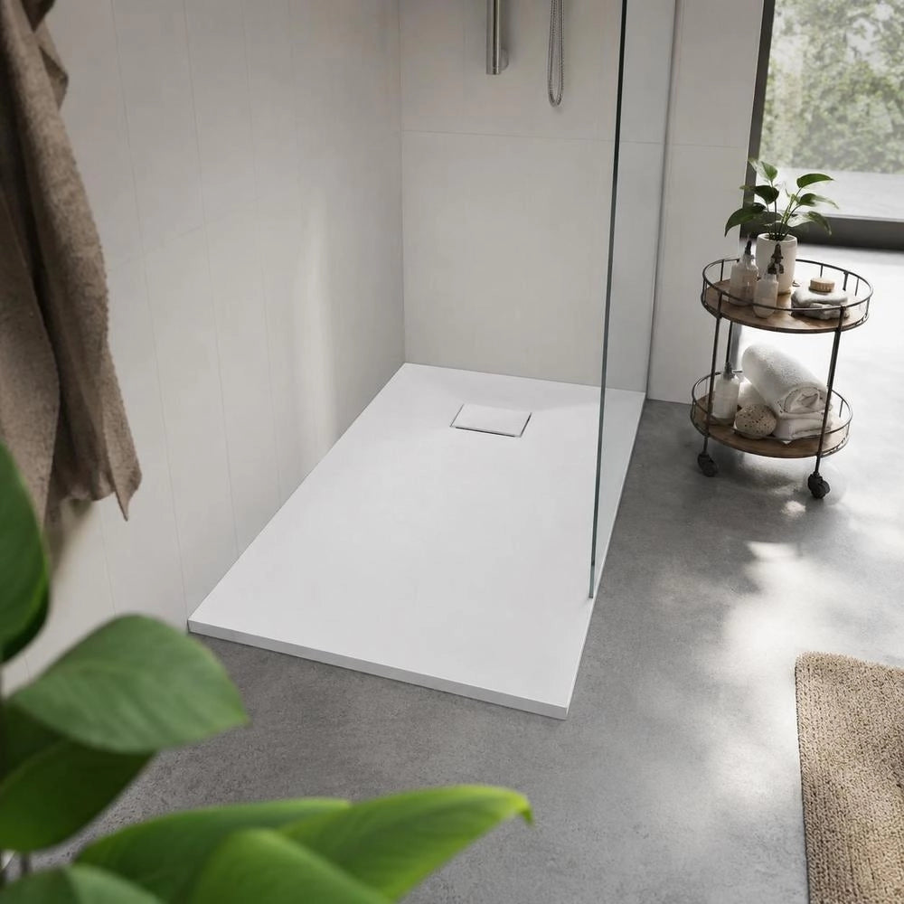 SMC White Shower Tray 90x80 Cm