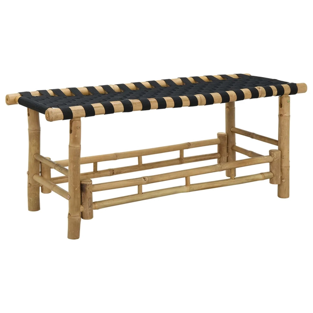 Panchina da giardino 110 x 38 x 40 cm Bambù Naturale