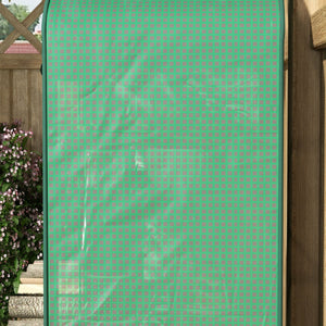 Serra per Piante a 4 Ripiani con Porta Avvolgibile 69x49x158 cm in Metallo e PE Verde Scuro
