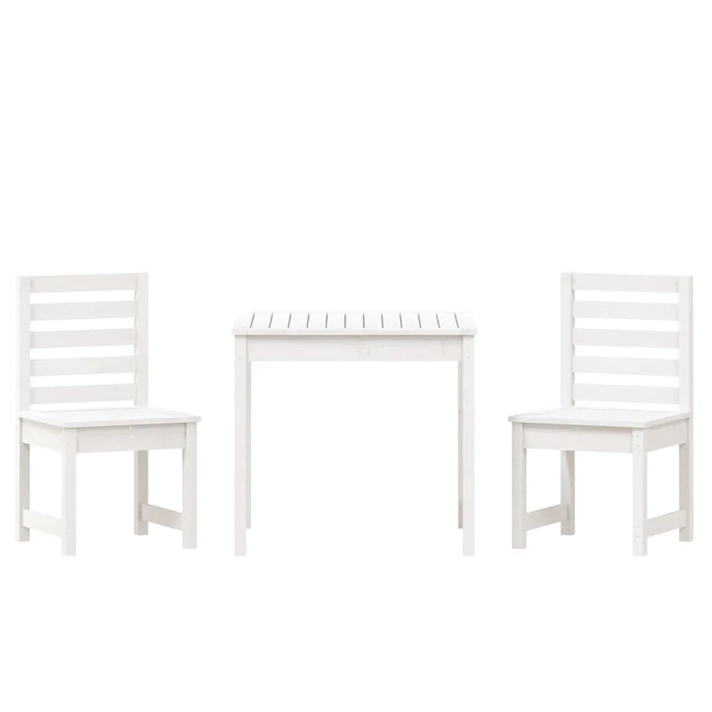 Set da bistrot da giardino in legno massello di pino bianco 3 pezzi mobili da esterno per patio o terrazza 02_0013550