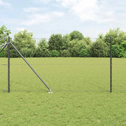 Palo della recinzione Grigio 25 x 1 m (rete da 50 mm) Acciaio