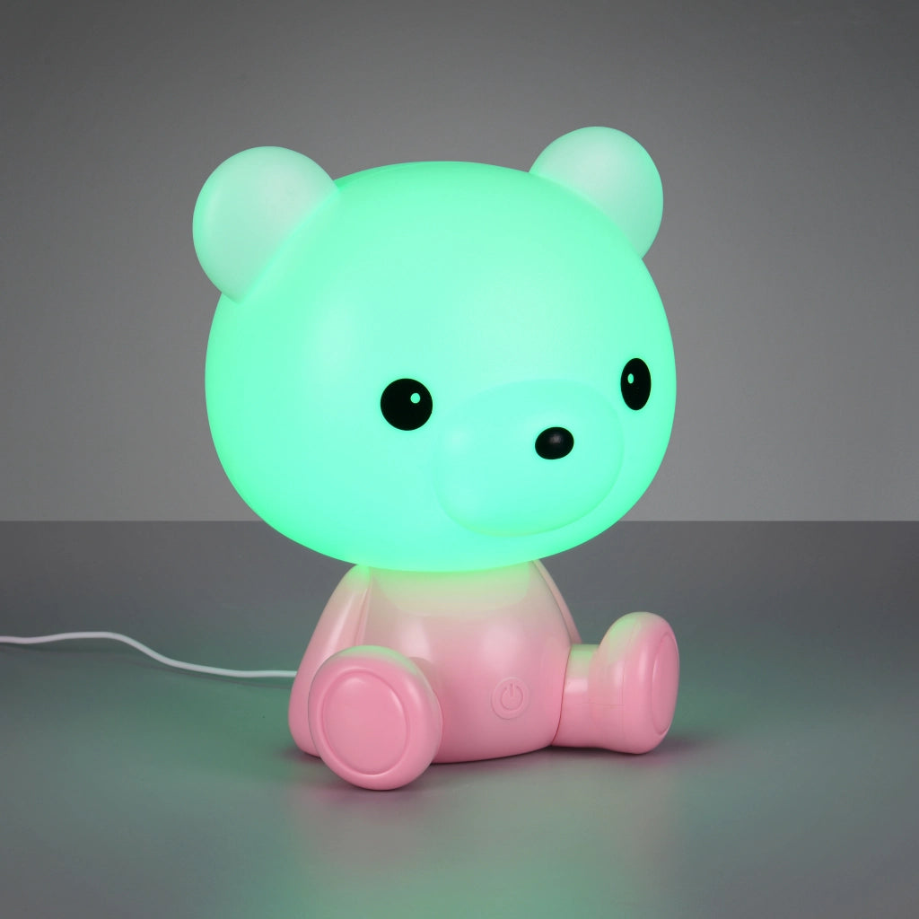 LAMPADA DA TAVOLO LED CUTIE 0,3W H26CM ORSO ROSA