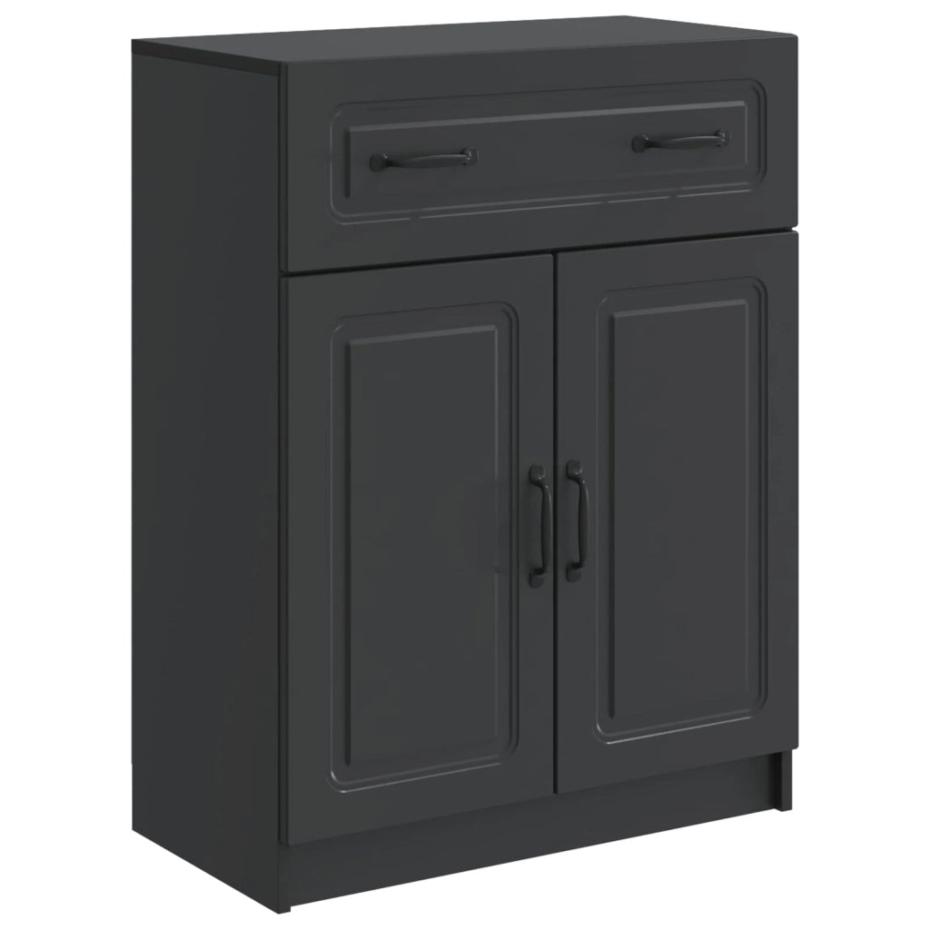 Credenza Nero 66 x 34,5 x 87 cm Legno ingegnerizzato