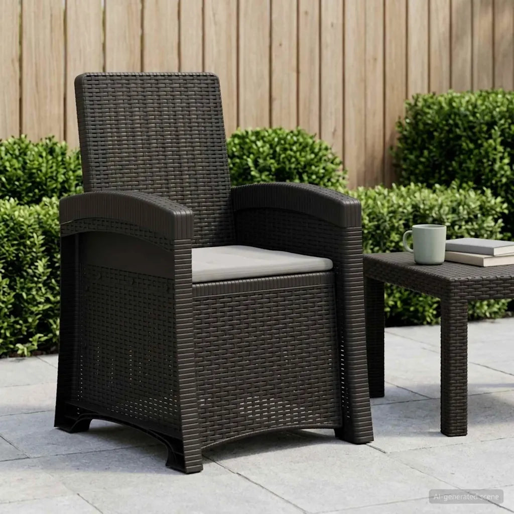 Sedia da giardino reclinabile effetto rattan 8012003