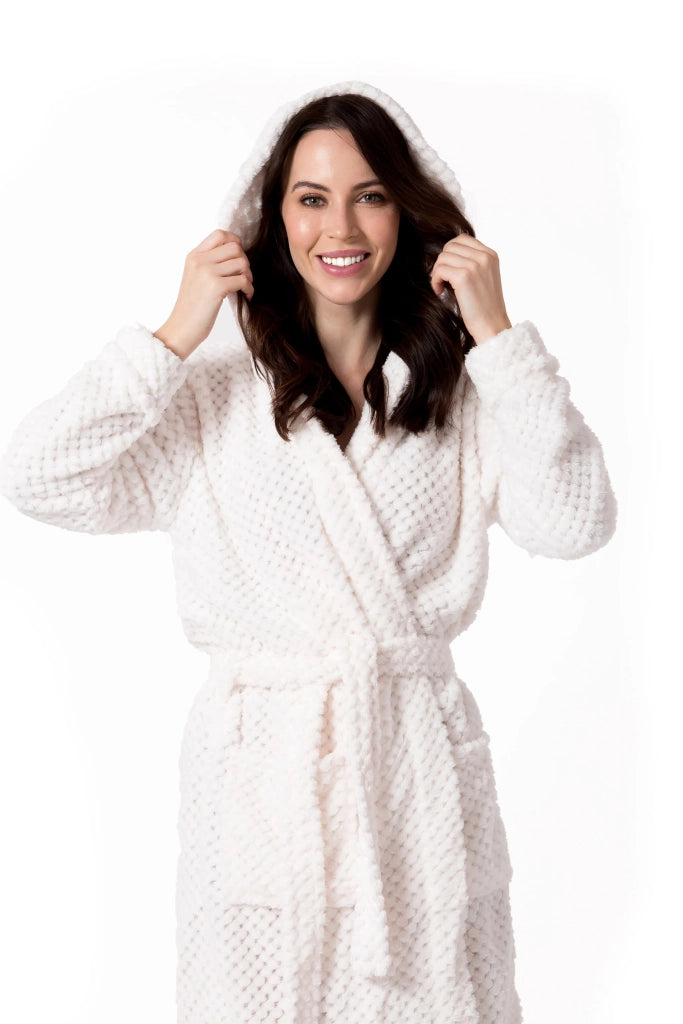 Accappatoio Da Donna Vestaglia Diamond Ecru S/m