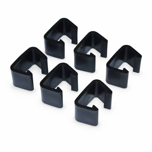 Set di 6 connettori per mobili da giardino, nero
