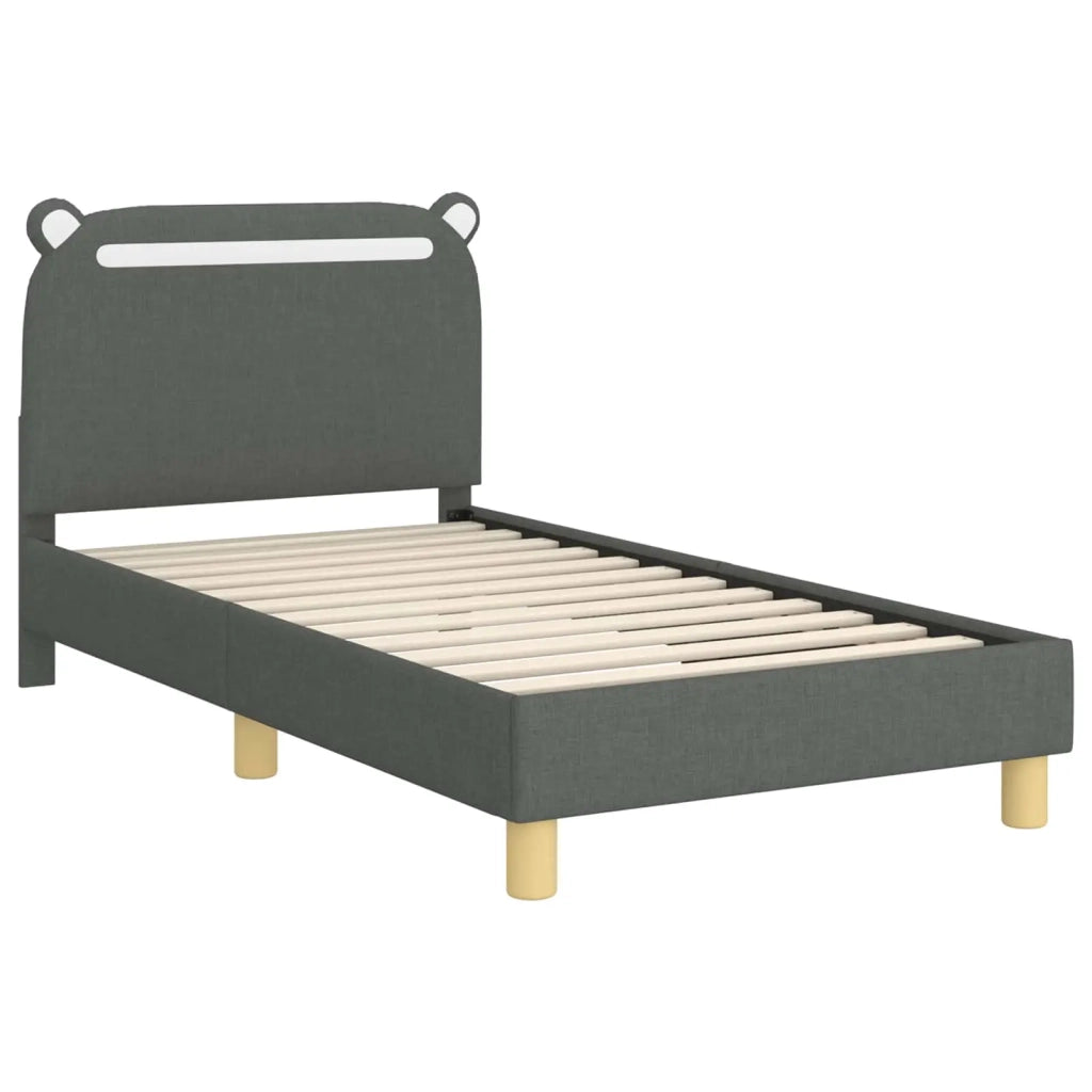 Struttura letto bambini con testata Grigio Scuro 80 x 160 cm