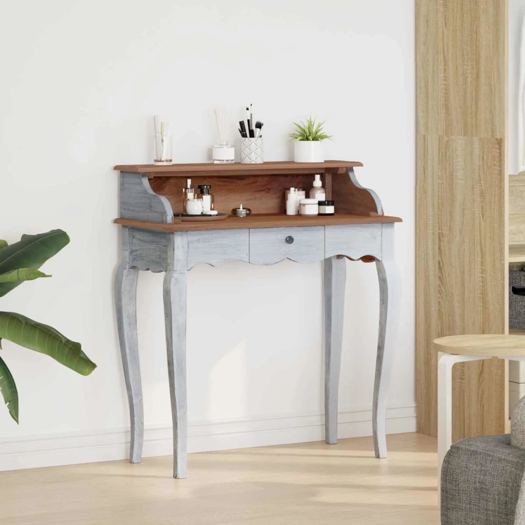 Scrivania con cassetto Marrone e bianco 80 x 40 x 92 cm 42012408