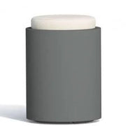 POUF COMFY ROUND IN RESINA MONACIS H 54 cm. VARI COLORI Combinazione: Arancio con top grigio o bianco