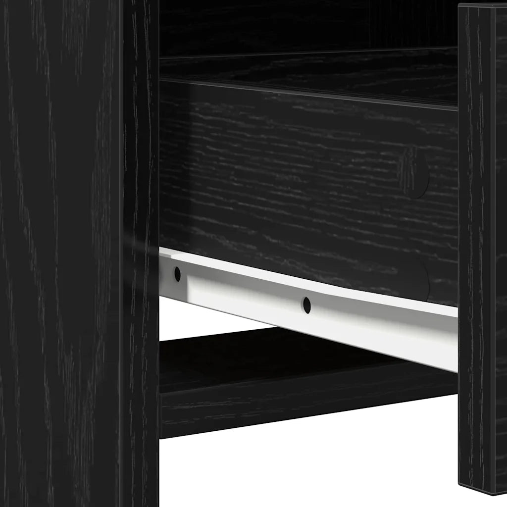 Tavolo da Trucco Rovere Nero 50 x 41 x 135 cm Legno multistrato 865038