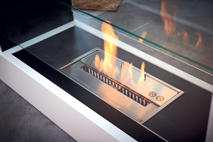 Camino a Bioetanolo da Pavimento 100x30x62,5 cm Karlsen Roma Nero