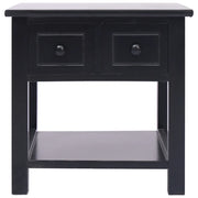 Tavolino Laterale Nero 40x40x40 cm in Legno di Paulownia 284071