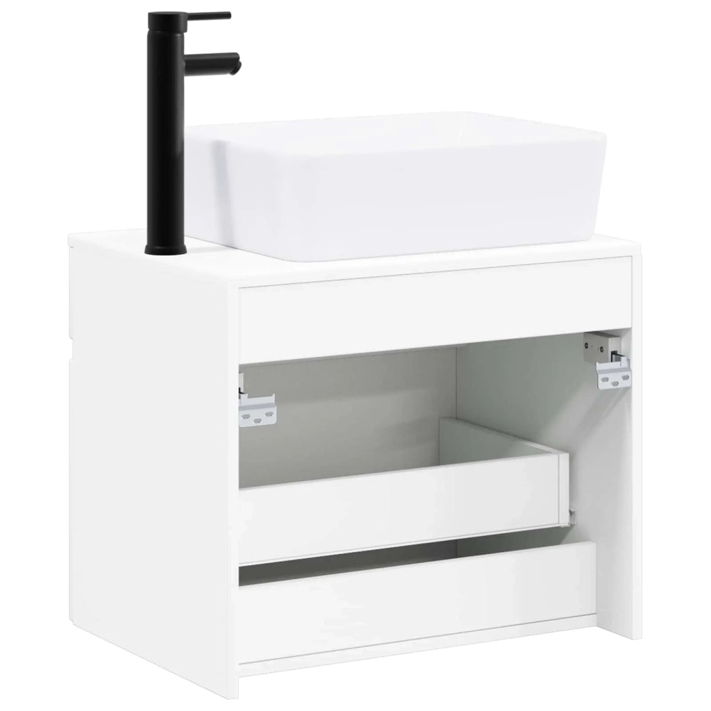 Set di mobili per il bagno Bianco Lucido Legno ingegnerizzato 3404304