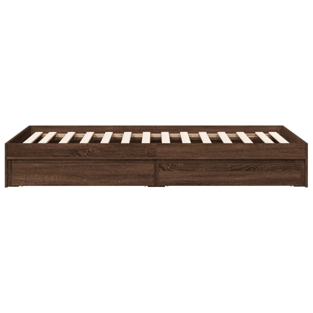 Giroletto Cassetti Rovere Marrone 75x190 cm Legno Multistrato 3280719