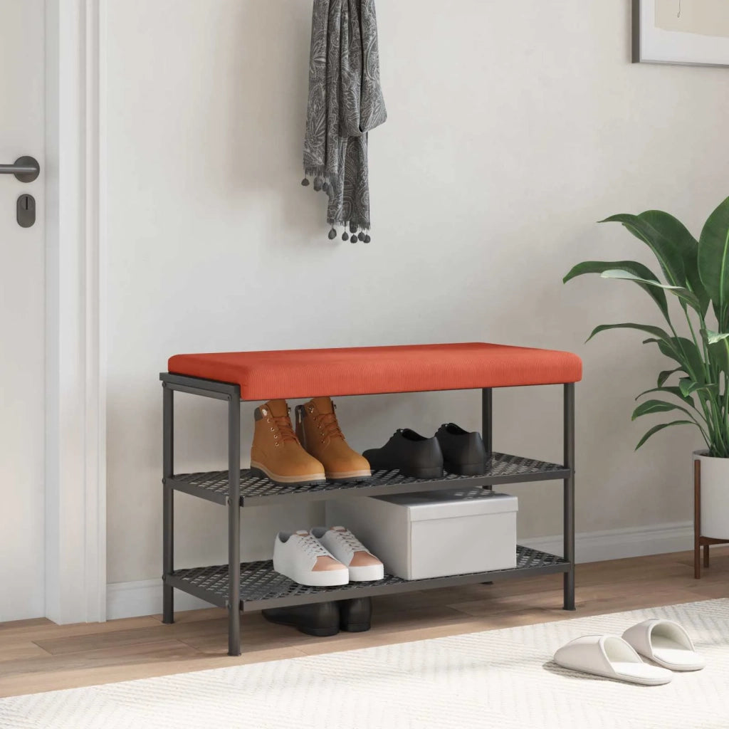 Cuscino per panchina corduroy Rosso Arancio Profondità 35 cm 42043295