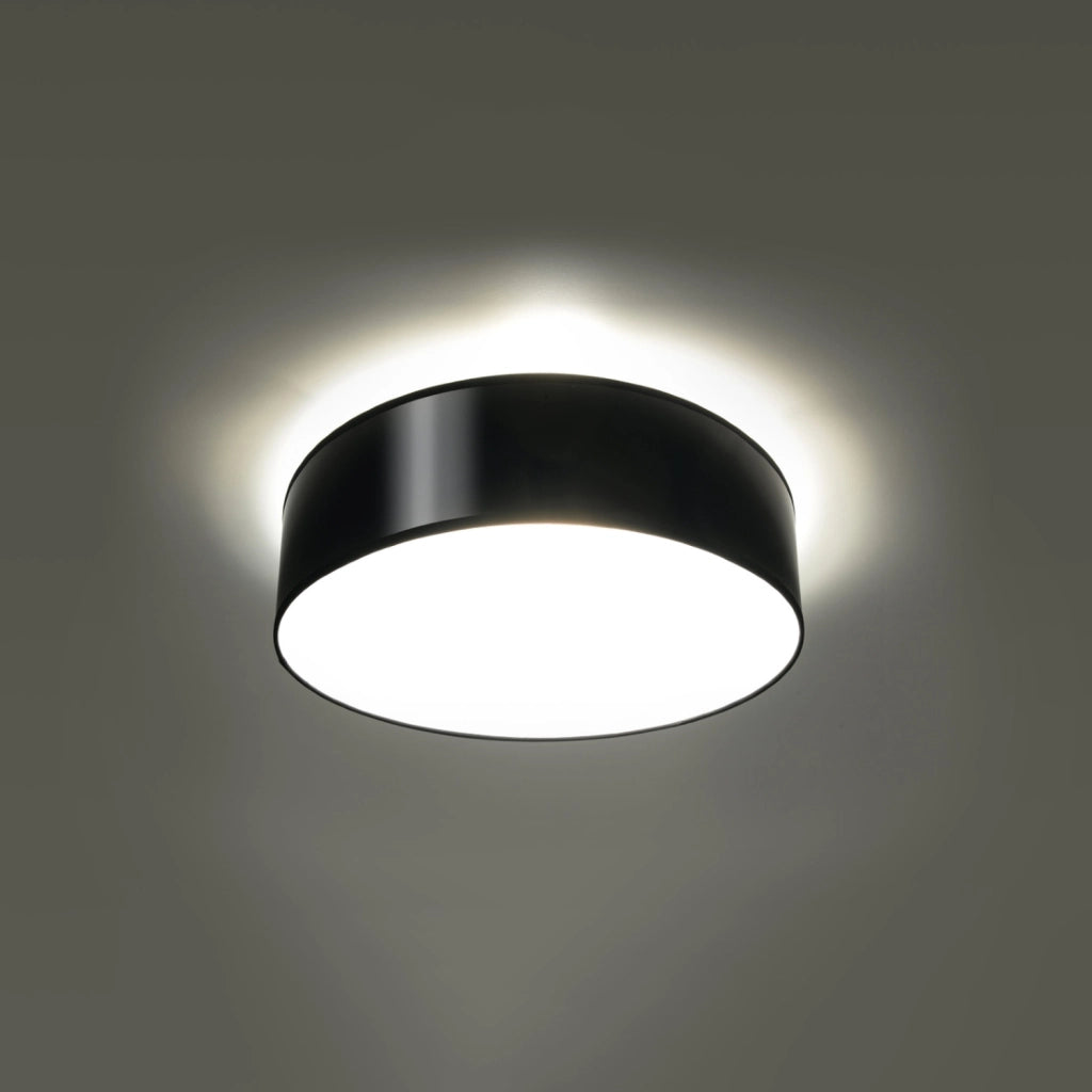 Plafoniera da soffitto PIAZZA 35 cm nera 2xE27 Pure Lume