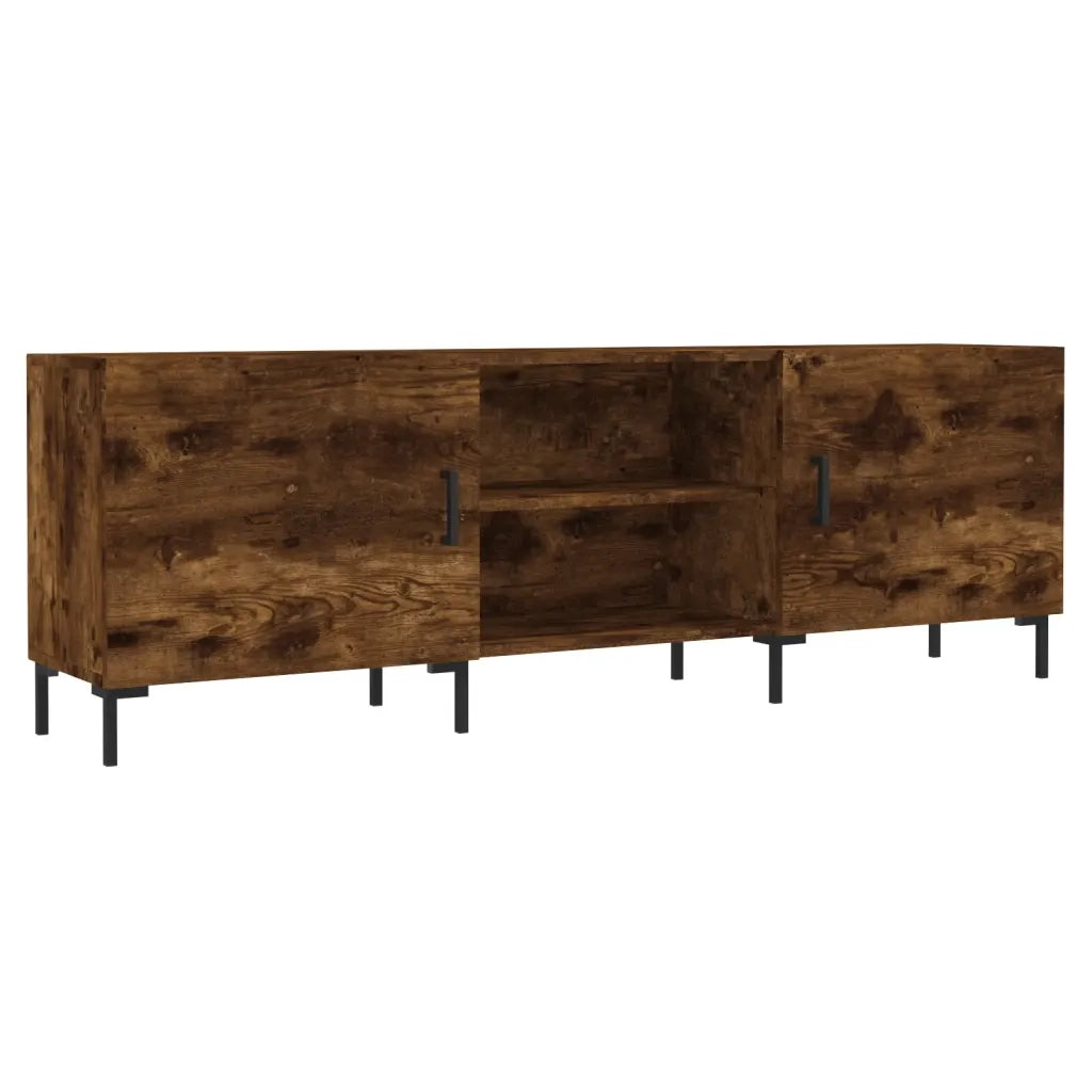Mobile Porta TV Rovere Fumo 150x30x50 cm in Legno Multistrato 829105