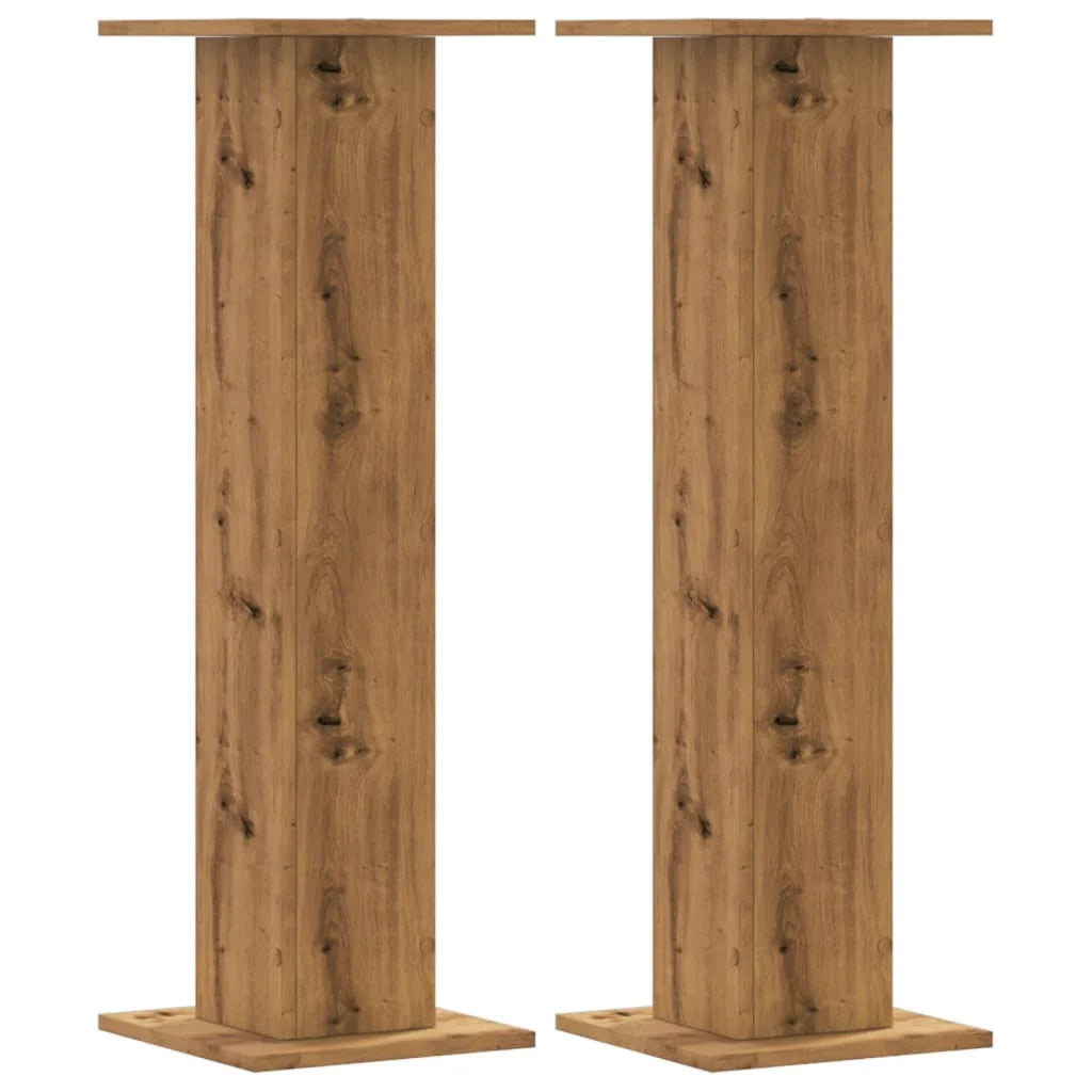Portavasi mobili per fiori set da 2 fatti a mano legno ingegnerizzato marrone 02_0045287