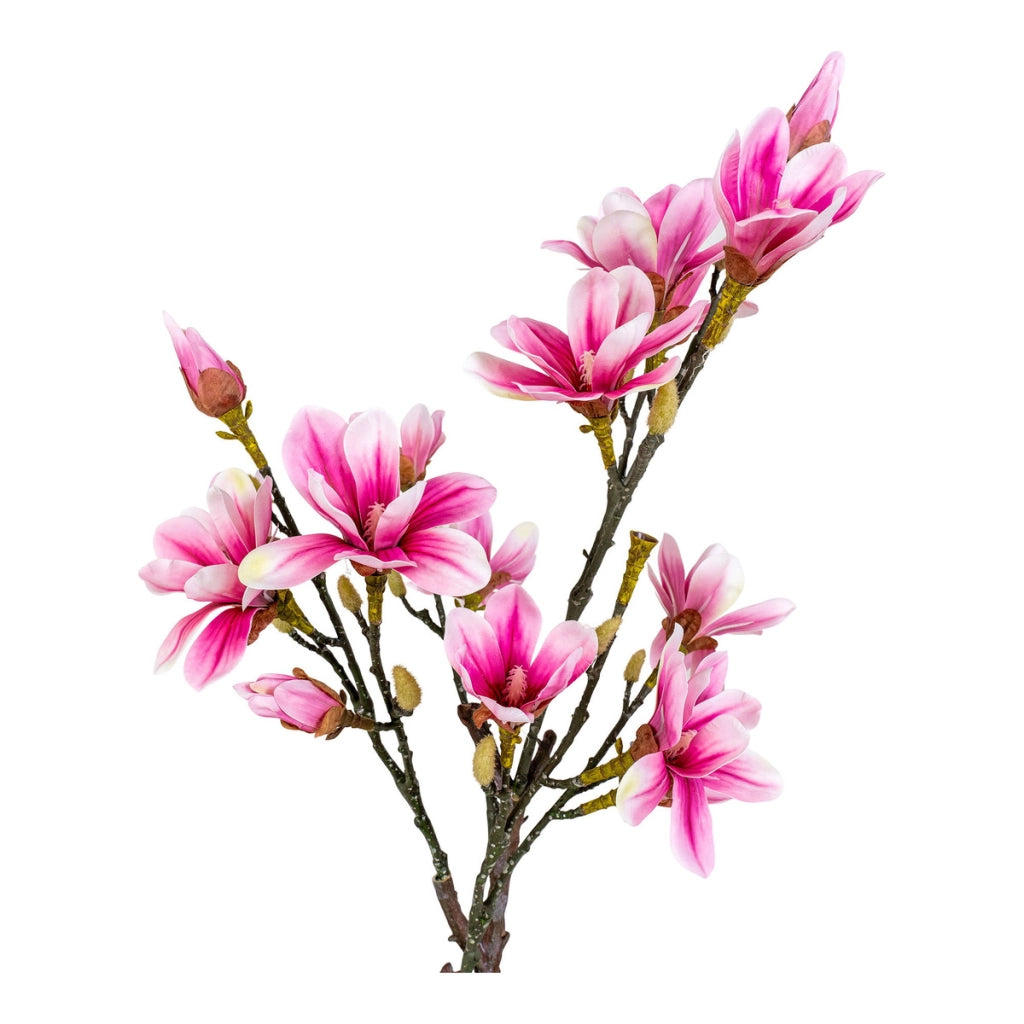 Pianta Artificiale Magnolia, Rosa, Polietilene, 30x40x75 cm