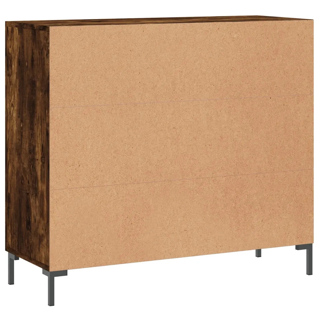 Credenza | Madia | Buffet da pranzo | Armadio da pranzo Rovere Fumo 90x34x80 cm in Legno Multistrato