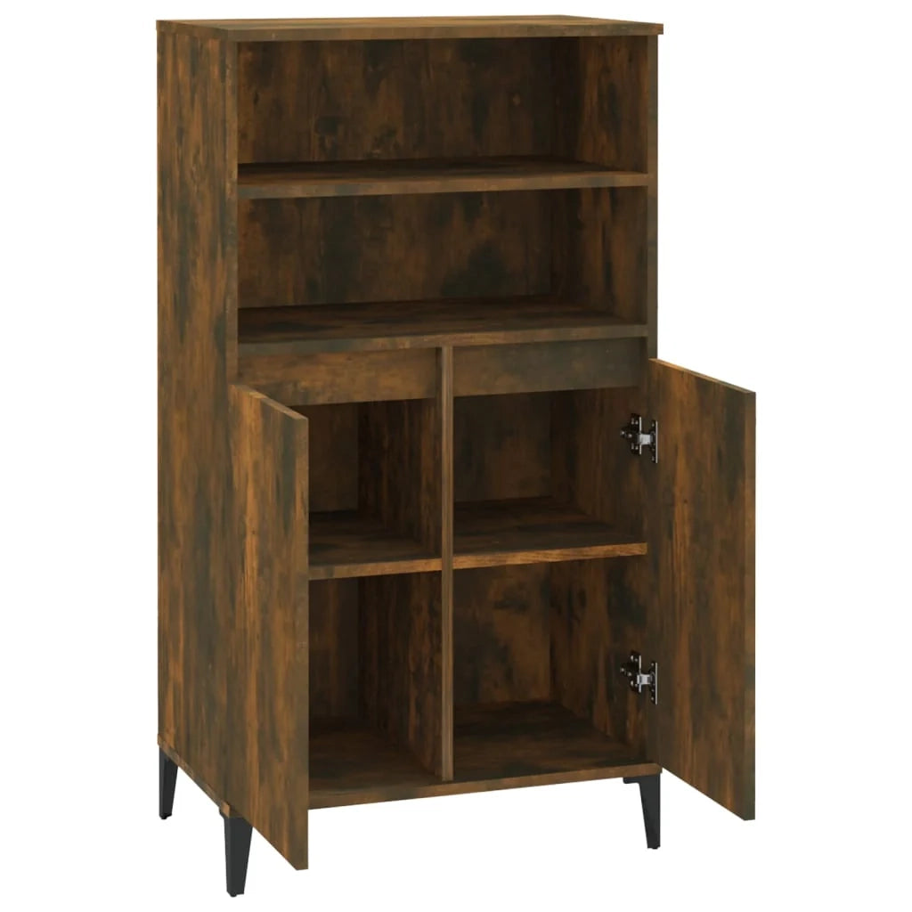 Buffet credenza cassettiera mobiletto mobile contenitore organizer cucina soggiorno salotto alto 60 x 36 x 110 cm legno ingegnerizzato marrone 02_0033375