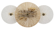 Lampada da Muro Osaka 42x8x20 cm in Ferro e Vetro Oro e Marrone e Trasparente