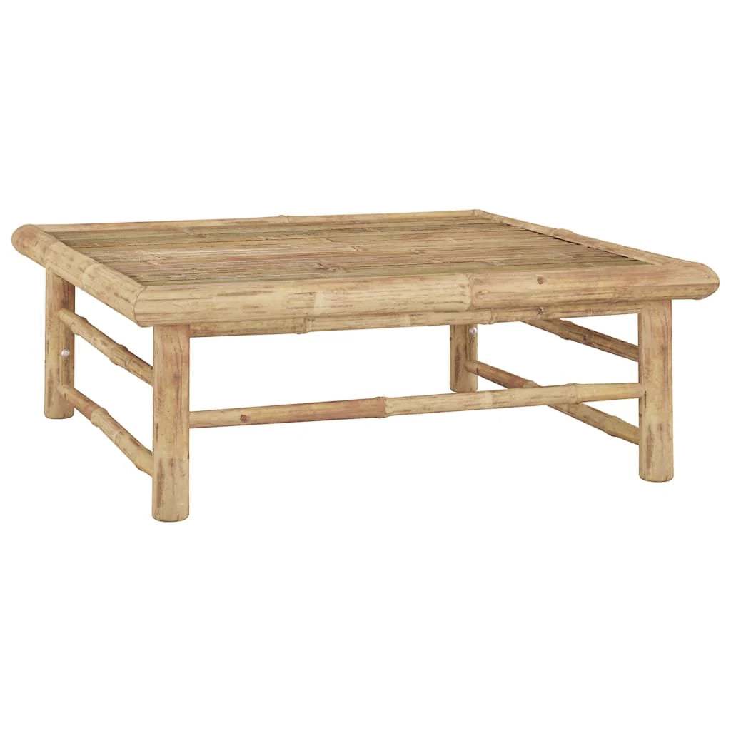 Set di mobili da giardino mobili da esterno 7 pezzi con cuscini bambù bianco crema 02_0017081