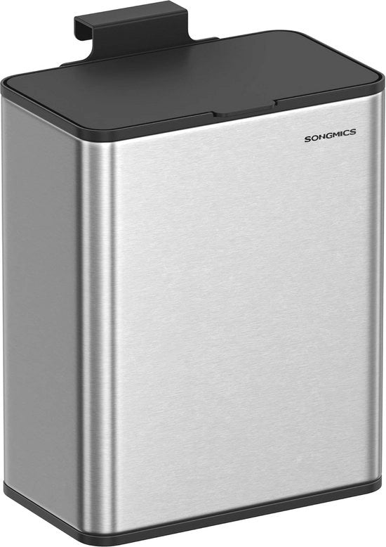 Compostiere appesa 8L - Contenitore di stoccaggio in acciaio con coperchio per cucina, bagno e altro - Spaziale e con chiusura ermetica