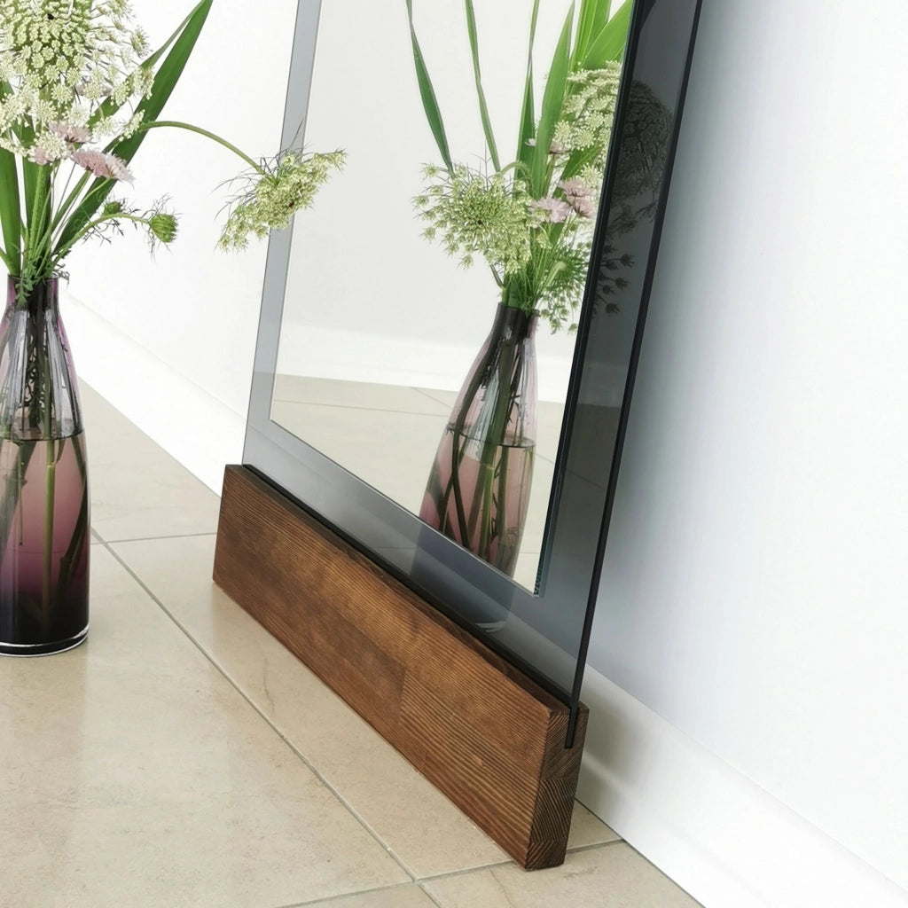 Lanzada, Specchio Forma Rettangolare, 50x170h cm Marrone Noce