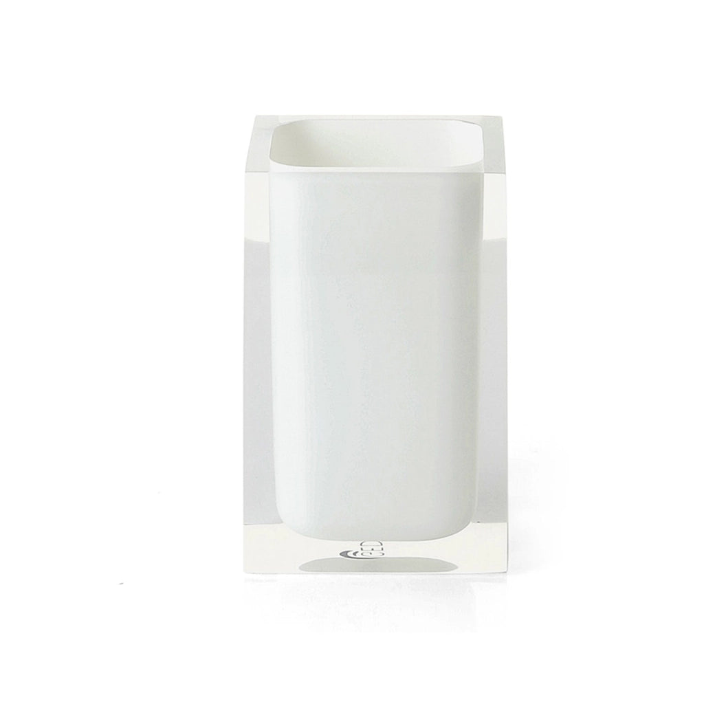 Set completo accessori 4 pezzi d'appoggio in resina RA99 Gedy serie RAINBOW Bianco