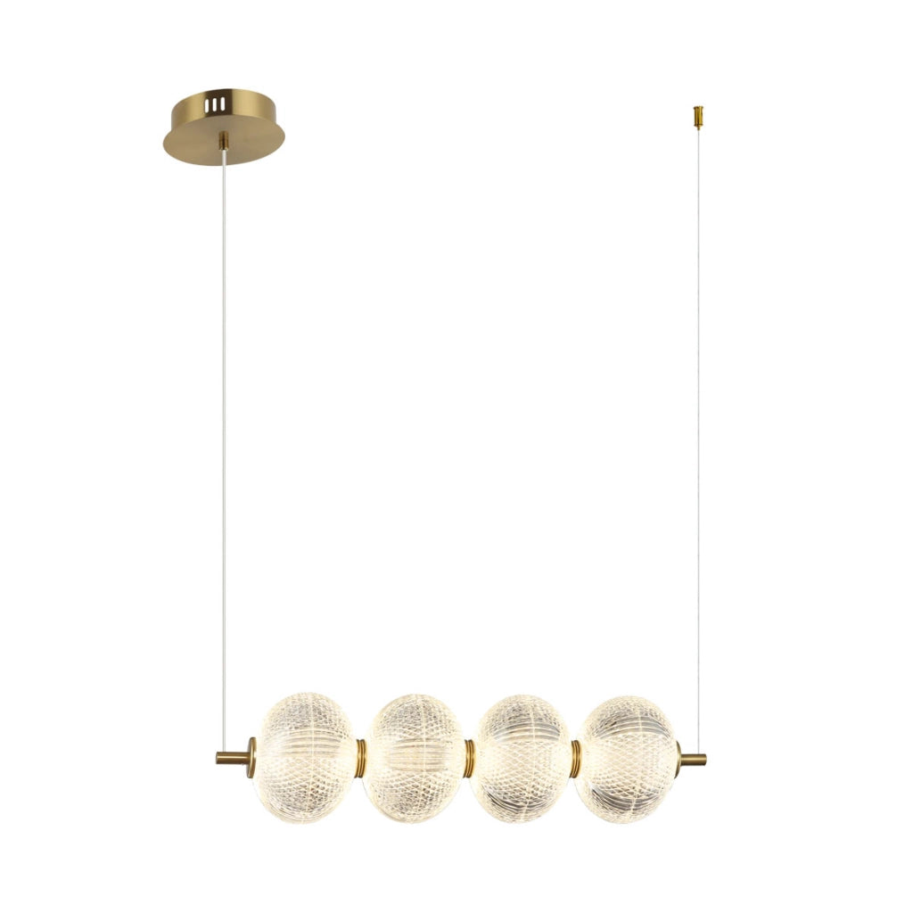 Sospensione Italux Lazie LED 19W 3000K ottone vetro