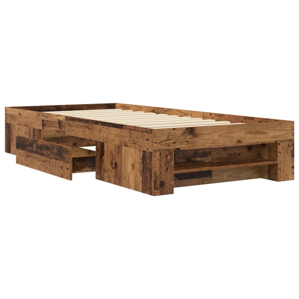Telaio del letto con storage Legno antico 80 x 200 cm 3429688