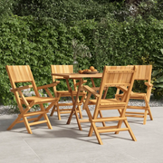 Sedie da Giardino Pieghevoli 4pz 55x61x90cm Legno Massello Teak