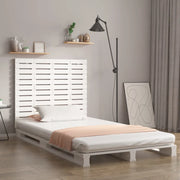 Testiera da Parete Bianca 141x3x91,5 cm Legno Massello di Pinocod mxl 129636