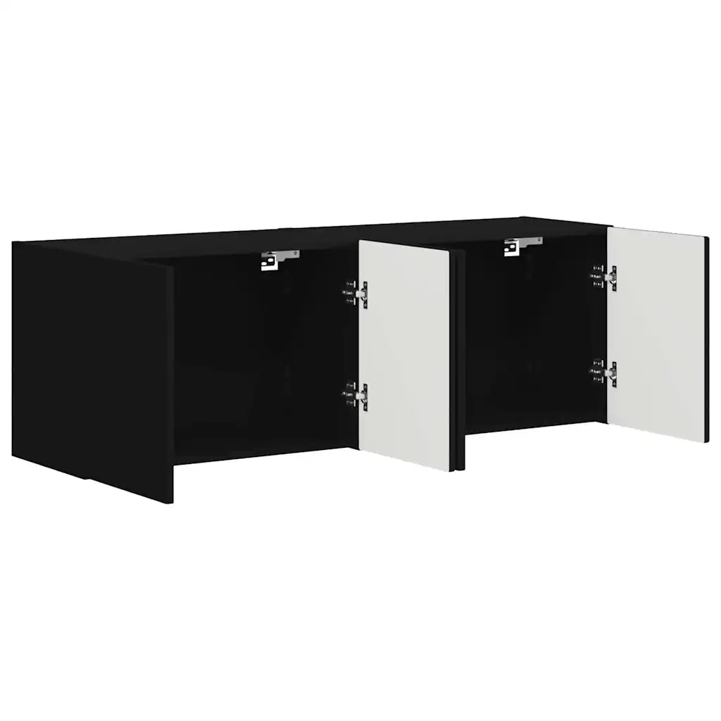 Mobile TV da parete 2 pcs Nero 59,5 x 31 x 40 cm 892332