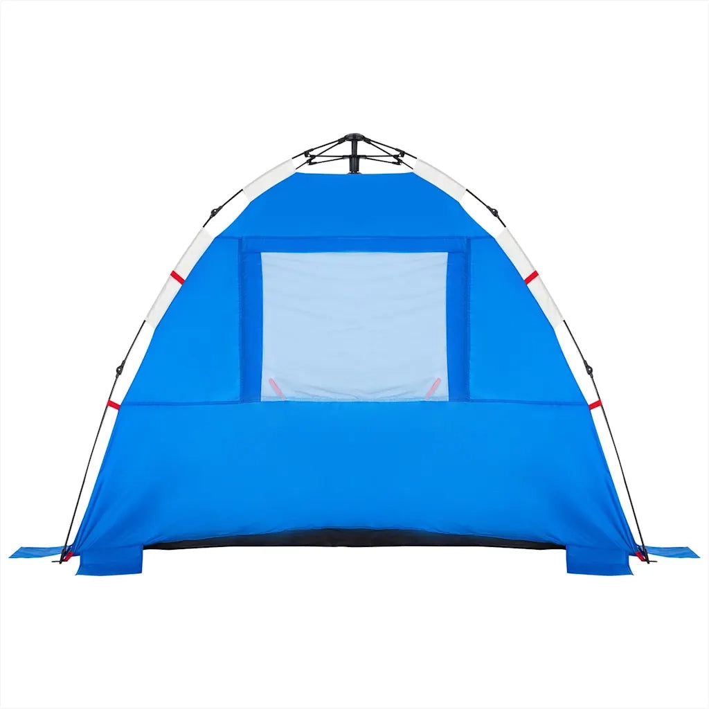 Tenda da Spiaggia 3Persone Azzurro Rilascio Rapido Impermeabile