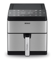 Friggitrice ad aria 6 litri con display digitale, 1700W, 12 programmi preimpostati, cottura senza olio - SOGO