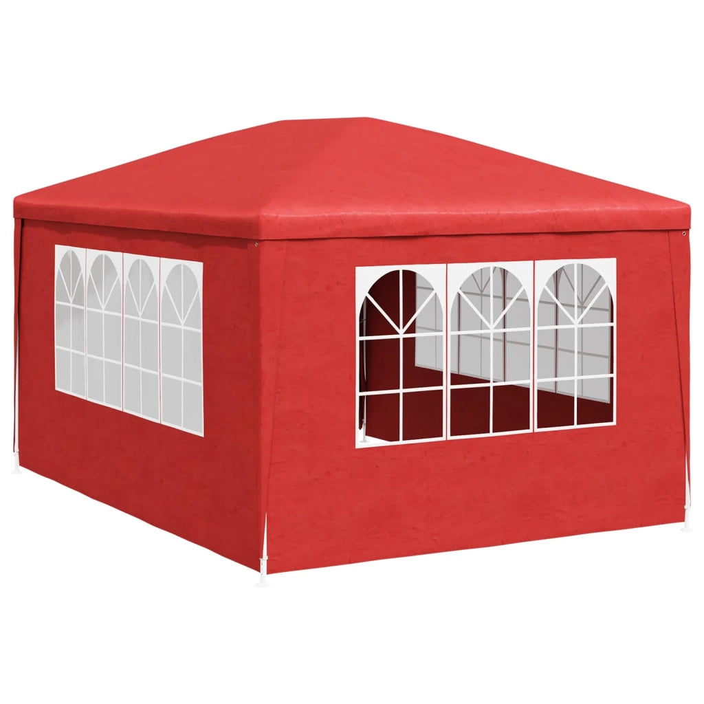 Tenda Party-Tenda da festa 400 x 300 x 255 cm Rosso PE e Acciaio 364737